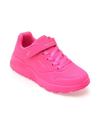 Pantofi sport SKECHERS roz, UNO LITE , din piele ecologica