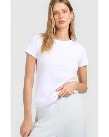 Tricou dama,  alb bumbac