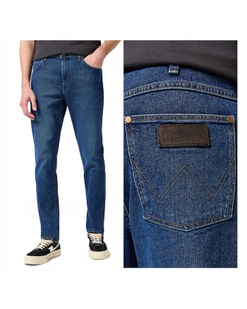 Blugi Barbati,  Larston, Slim Fit, Talie Medie, Fermoar, Lungi, 5 Buzunare, Bumbac, Albastru, Albastru