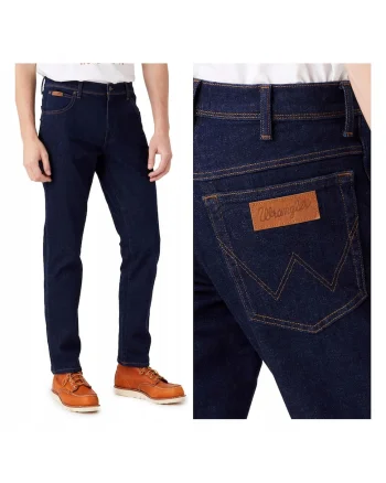 Blugi Barbati,  Texas Slim, Slim Fit, Talie Medie, Fermoar, Lungi, 5 Buzunare, Bumbac, Albastru, Albastru