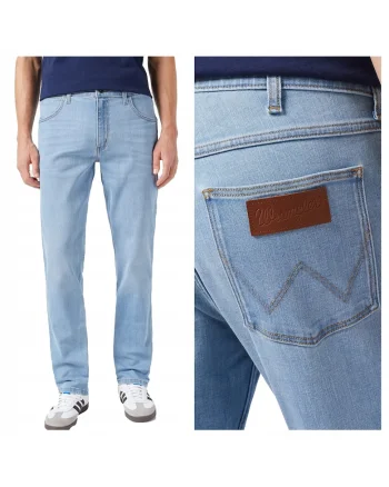 Blugi Barbati,  Regular Fit, Straight Fit, Talie Medie, Fermoar, Lungi, 5 Buzunare, Bumbac, Albastru, Albastru