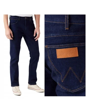 Blugi Barbati,  Greensboro, Straight Fit, Talie Medie, Fermoar, Lungi, 5 Buzunare, Bumbac, W31 Albastru, Albastru