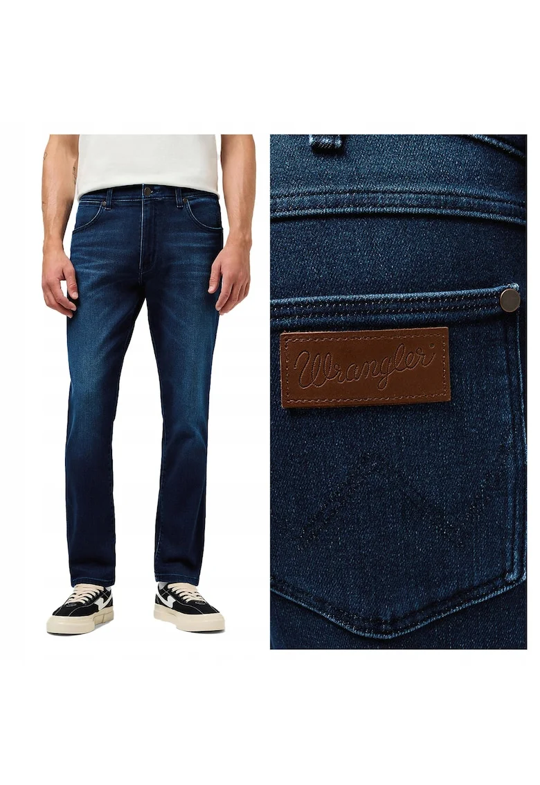 Blugi Barbati,  Larston, Slim Fit, Talie Joasa, Fermoar, Lungi, 5 Buzunare, Bumbac, W30-L32, Albastru