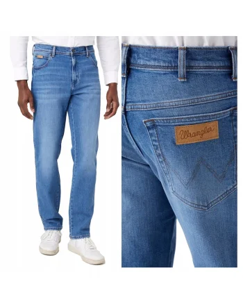 Blugi Barbati,  Texas, Straight Fit, Talie Medie, Fermoar, Lungi, 5 Buzunare, Bumbac, W36-L32 US, Albastru