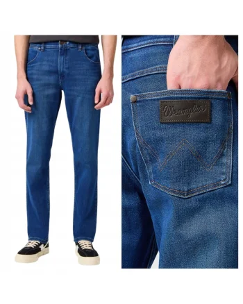 Blugi Barbati,  Greensboro, Straight Fit, Talie Medie, Fermoar, Lungi, 5 Buzunare, Bumbac, W32-L36 US, Albastru