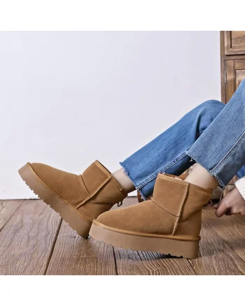 Ghete camel din piele naturala JB1925 117 13941, Bej