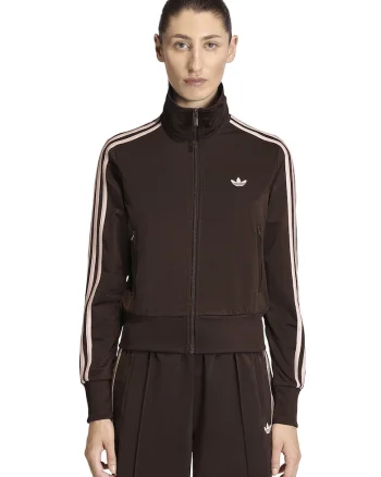 Bluza de trening cu fermoar si logo Classic, Maro inchis/Roz pal