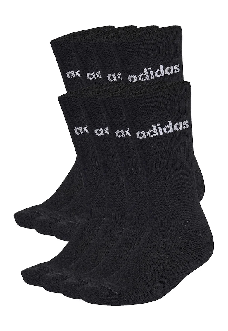 Set de sosete unisex cu monograma, 10 perechi, Negru, Alb murdar,