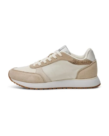 Pantofi sport colorblock, Maro taupe deschis/Crem