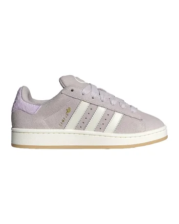 Pantofi sport Campus 00 de piele intoarsa cu logo, Lila pal