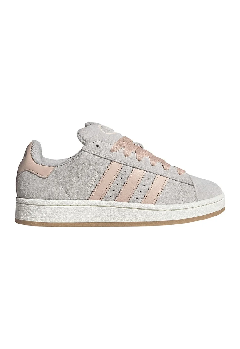 Pantofi sport din piele intoarsa Campus 00s, Gri deschis/Roz pal