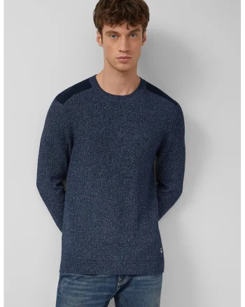 Pulover slim-fit, Albastru inchis