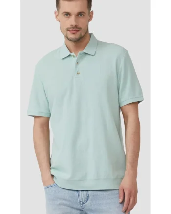 Tricou polo regular fit, Turcoaz