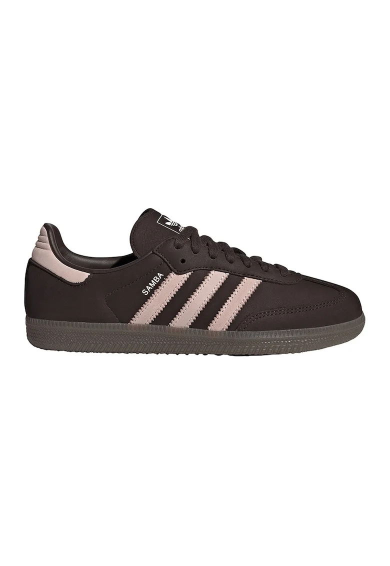 Pantofi sport Samba low-cut din piele, Maro inchis/Roz
