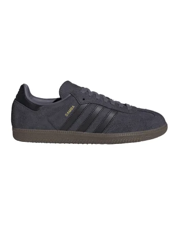 Pantofi sport low-cut din piele intoarsa Samba, Negru/Gri antracit