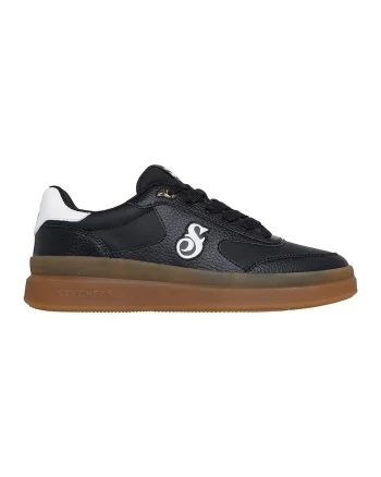 Pantofi sport de piele Courtside Cali Dudez, Alb/Negru
