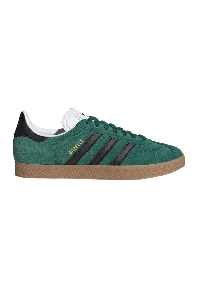 Pantofi sport din piele intoarsa Gazelle, Negru/Verde inchis