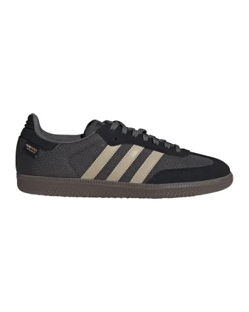 Pantofi sport din material textil cu garnituri din piele intoarsa Samba, Gri antracit/Crem