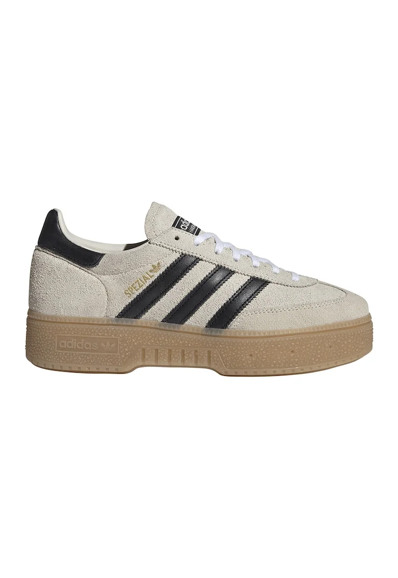 Pantofi sport din piele intoarsa Spezial, Negru/Maro taupe deschis