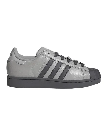 Pantofi sport din piele Superstar II, Negru/Gri inchis