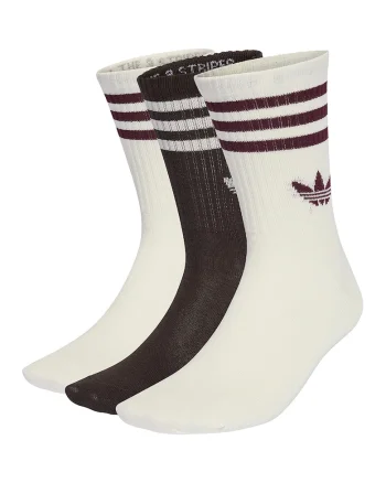 Set de sosete lungi unisex cu detaliu logo - 3 perechi, Maro cognac/Alb fildes