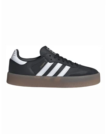 Pantofi sport Samba cu insertii de piele intoarsa, Alb/Negru