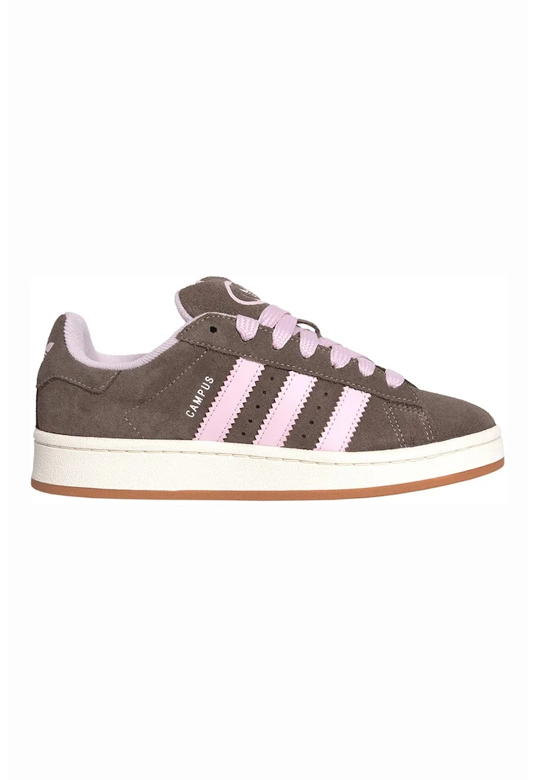 Pantofi sport Campus 00s din piele intoarsa, Maro inchis/Roz pastel