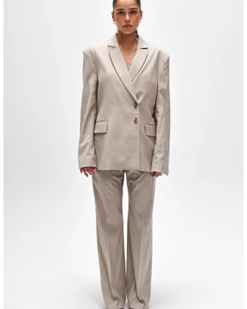 Pantaloni eleganti de dama bej, Bej