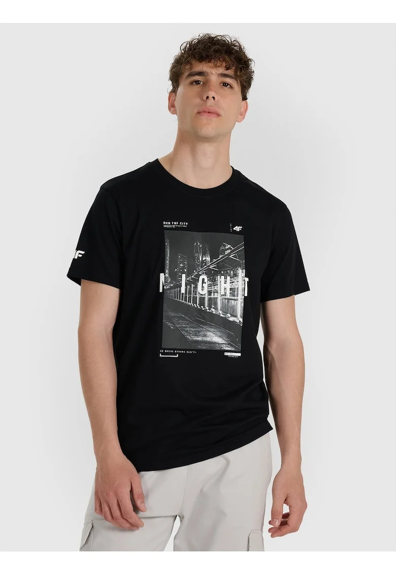 Tricou barbati  bumbac confortabil, negru,
