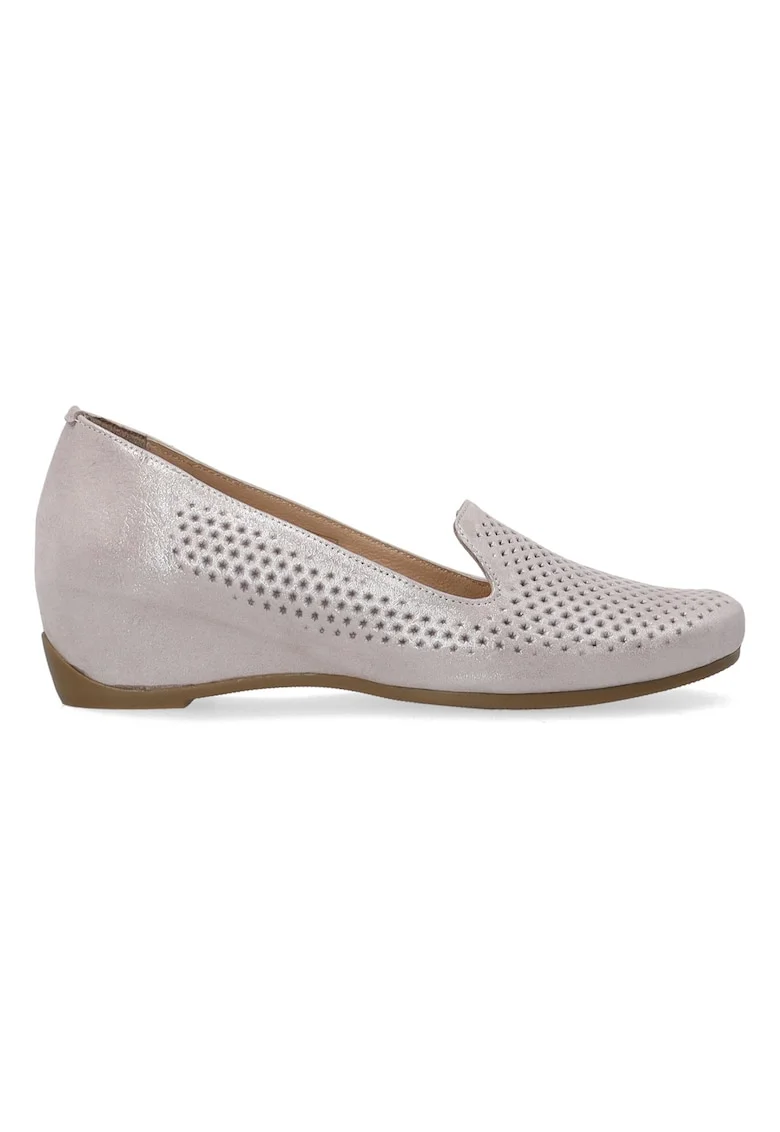 Pantofi cu talpa demi-wedge si aspect metalizat