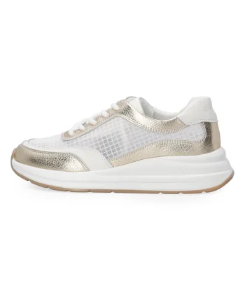 Pantofi sport din piele cu insertii de plasa