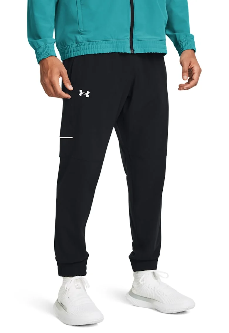 Pantaloni cu logo discret, pentru baschet, Negru