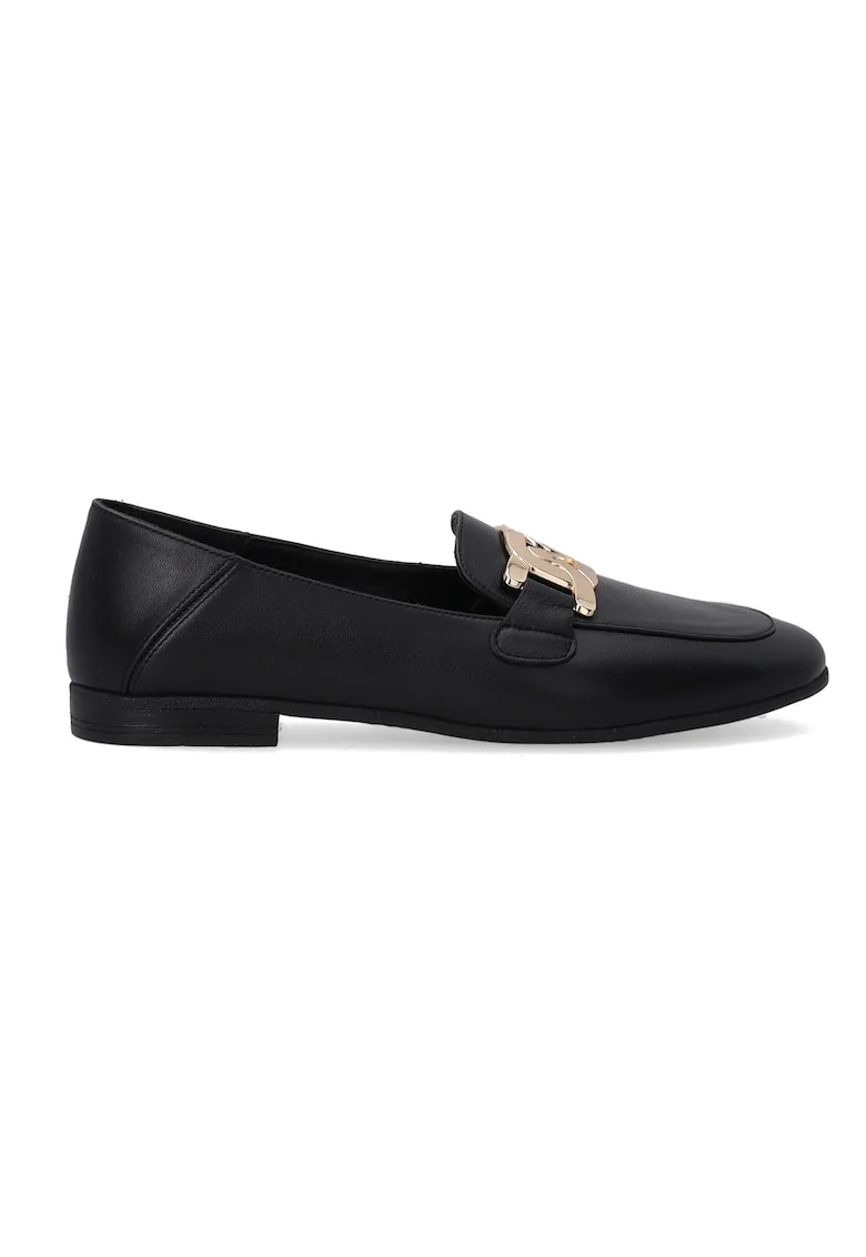 Pantofi loafer din piele naturala cu detaliu metalic