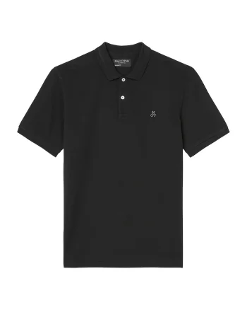 Tricou polo din bumbac, Negru