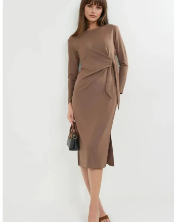 Rochie Midi,  maro, Maro