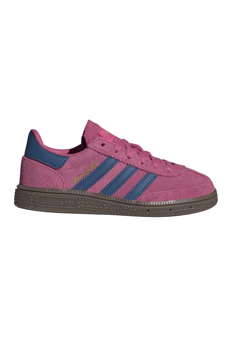 Pantofi Spezial din piele intoarsa pentru handbal, Roz fandango/Bleumarin