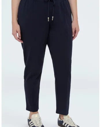 Pantaloni de trening cu croiala conica si talie ajustabila, Albastru ultramarin