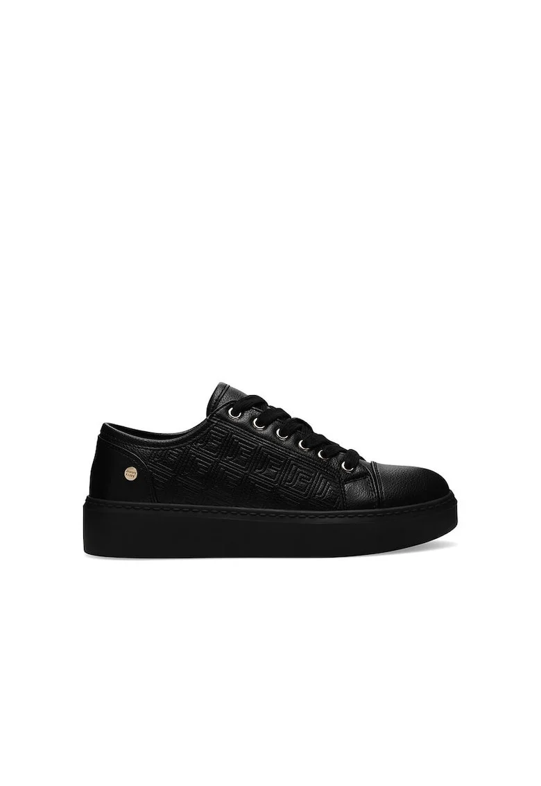 Pantofi sport dama,  590559, Piele ecologica, Negru, Negru