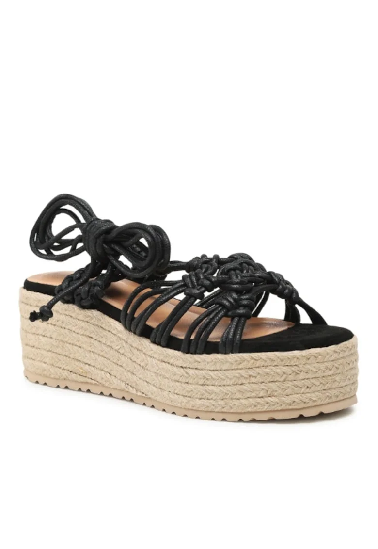 Espadrile dama  Textil, Negru