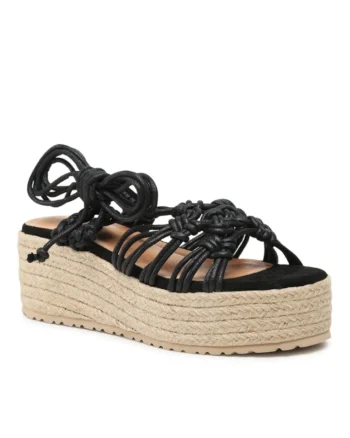 Espadrile dama  Textil, Negru