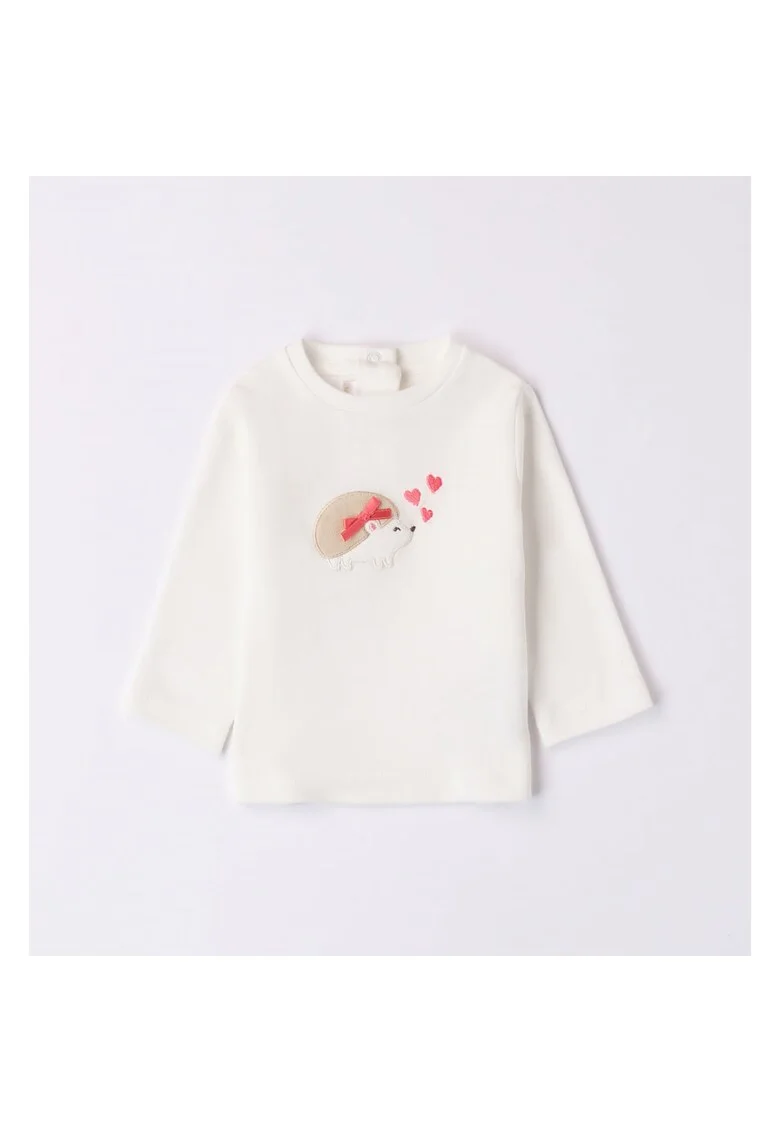 Bluza cu imprimeu dragalas pentru fetite nou-nascut,  3.7727, Alb/Roz, Alb