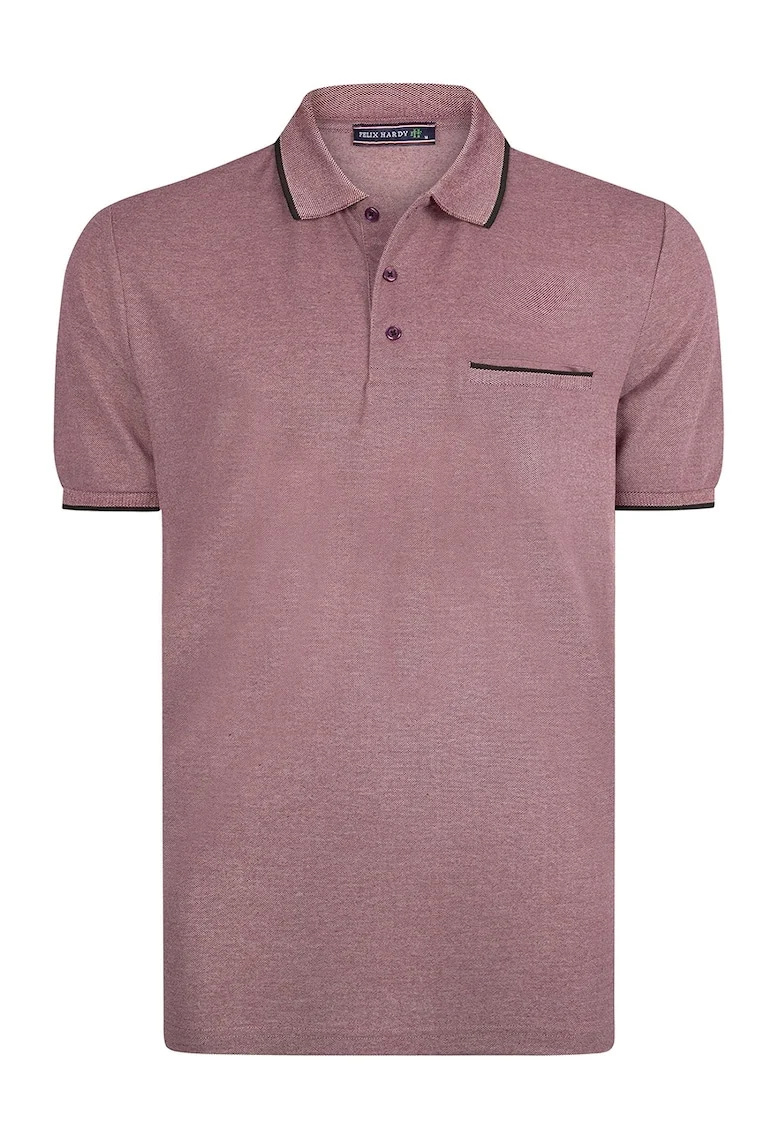 Tricou polo din amestec de bumbac, Rosu stins