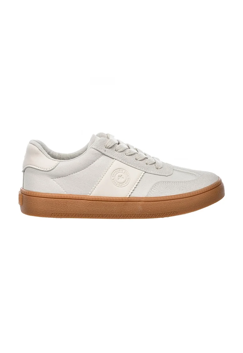 Pantofi sport din piele ecologica, Bej deschis