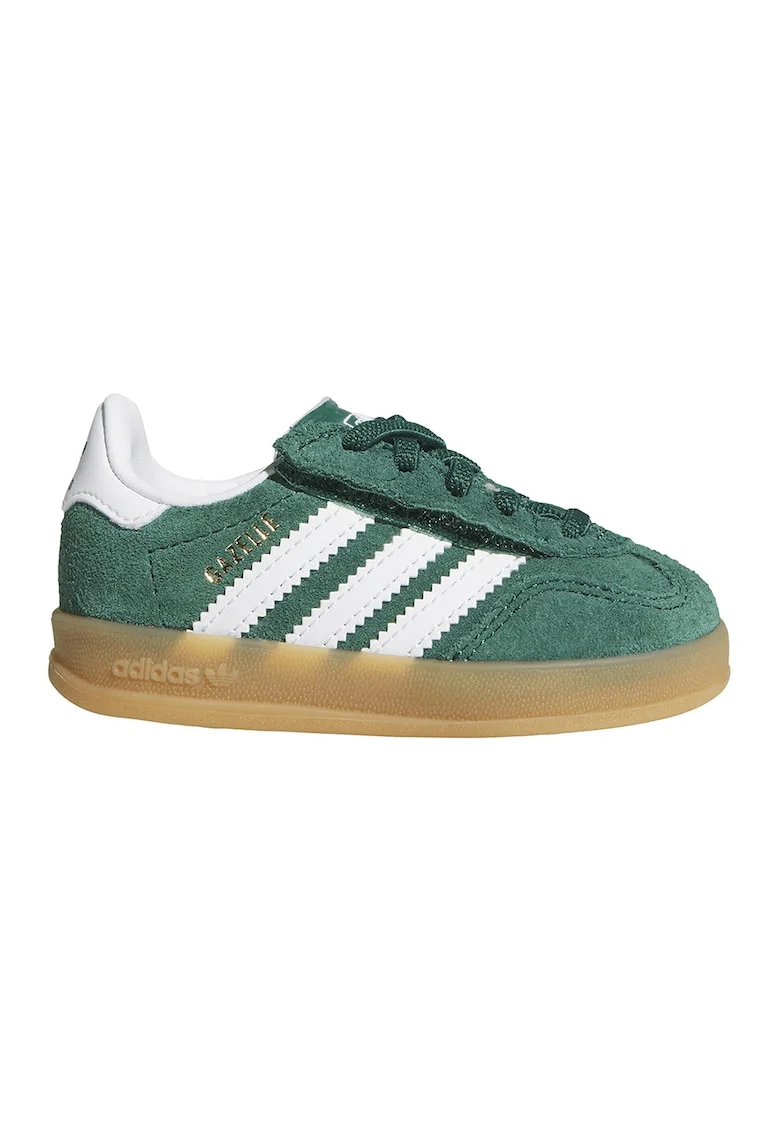 Pantofi sport din piele intoarsa Gazelle Indoor, Alb/Verde