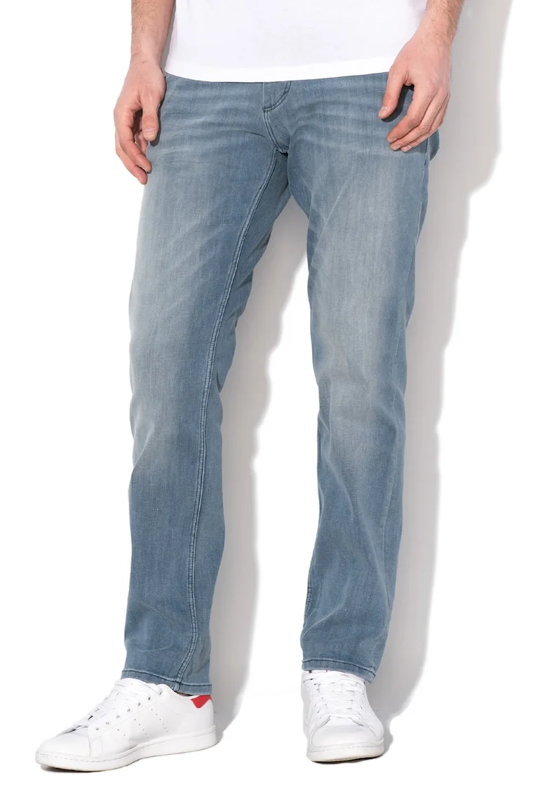 Blugi slim fit cu talie medie Josh, Albastru prafuit