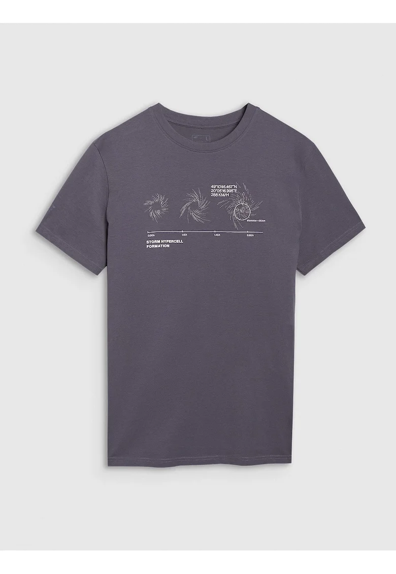 Tricou Barbati Antracit Bumbac  Gri antracit
