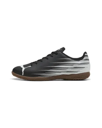 Pantofi din piele ecologica pentru fotbal ASttacanto II, Negru/Alb optic