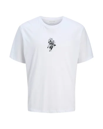 Tricou JACK &JONES Miko Crew 48338, Alb