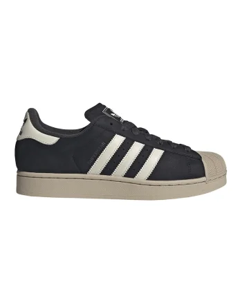 Tenisi Superstar II de piele intoarsa, Negru/Bej inchis