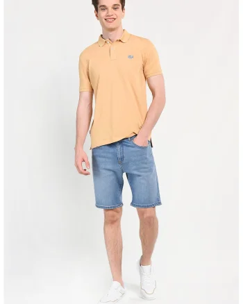 Tricou polo cu logo discret Lakes, Bej